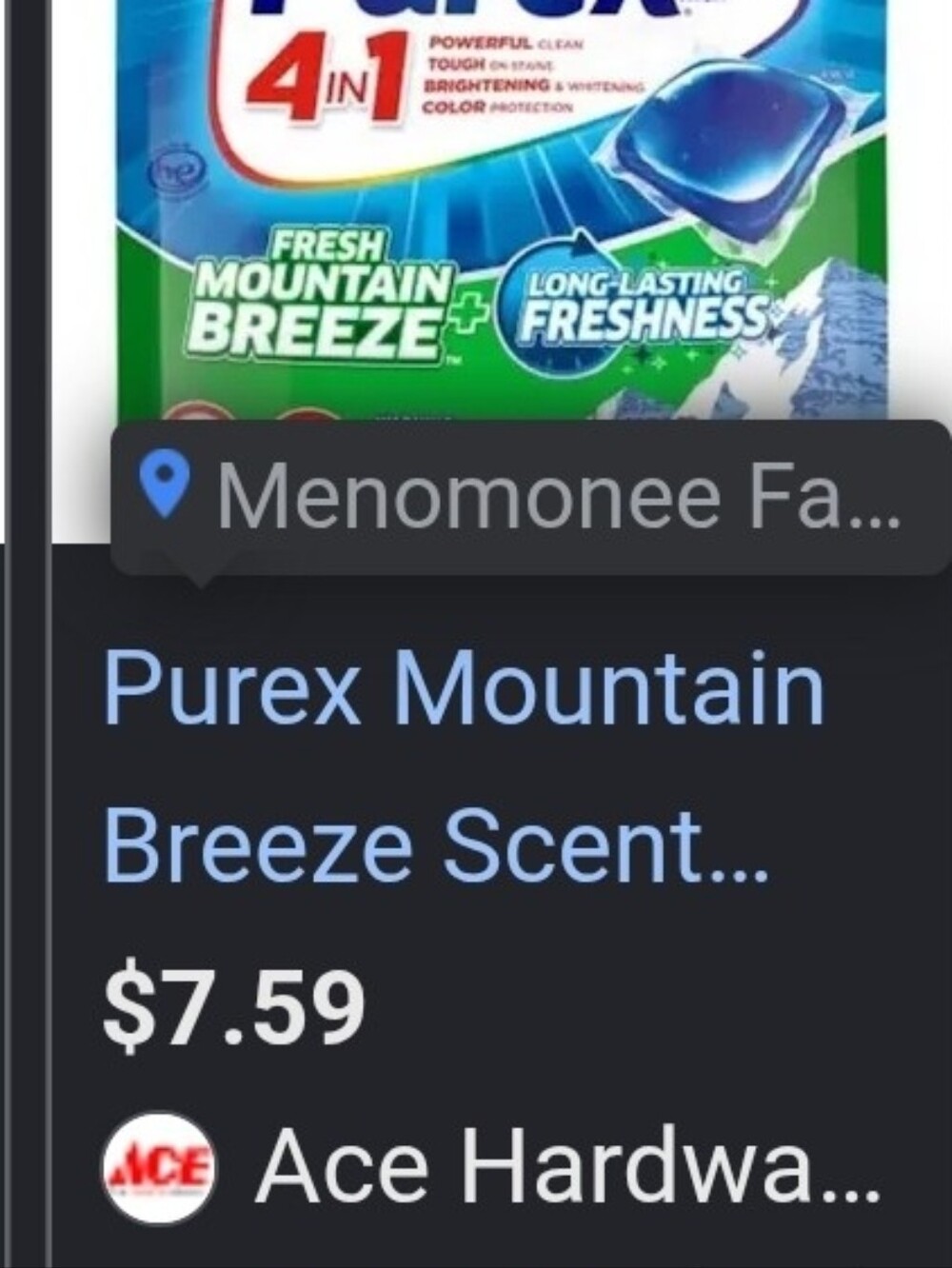 (1bag) 21 Pods Fresh Mountain Breeze 4-in-1 Laundry Pacs - Picture 4 of 6